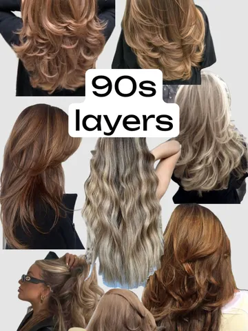 90s blowout layers hairstyles in 2025 long hair styles 90s