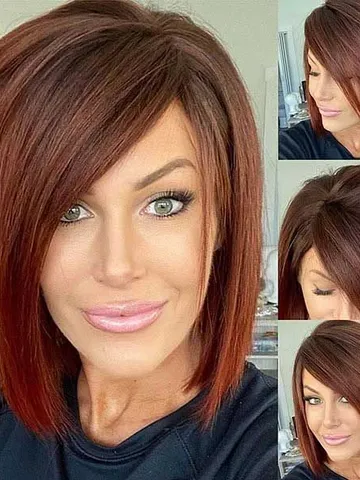60 new asymmetrical bob with bangs bob hairstyle com brunett