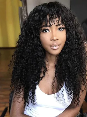 curly bangs natural hair