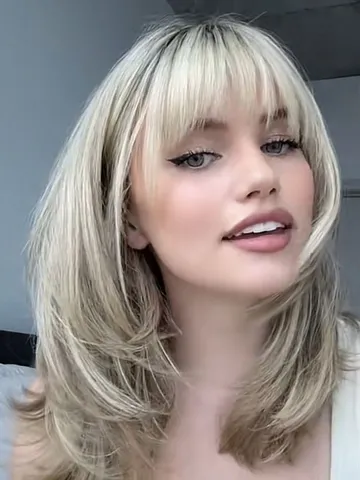 pin by on hair blonde hair with bangs bangs with medium hair