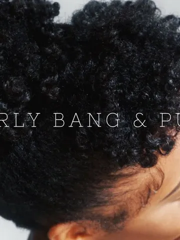 high puff and curly bang for short natural 4b 4c hair tgin y