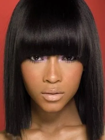 gorgeous sleek style with bangs for african american women h