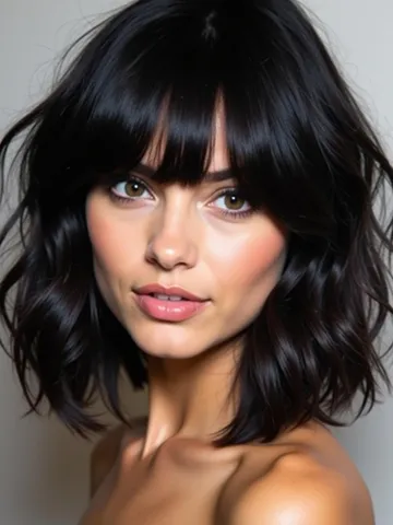 26 black hair with bangs hairstyle ideas 2025 fashion trend