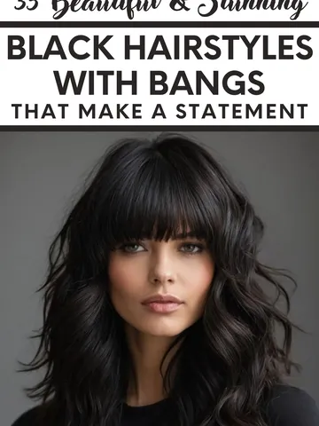 35 natural black hairstyles with bangs for a casual vibe hai