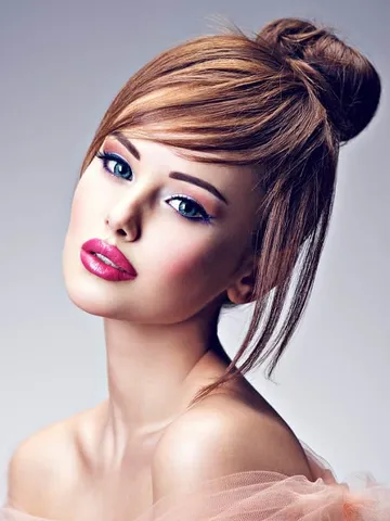 formal updos with bangs