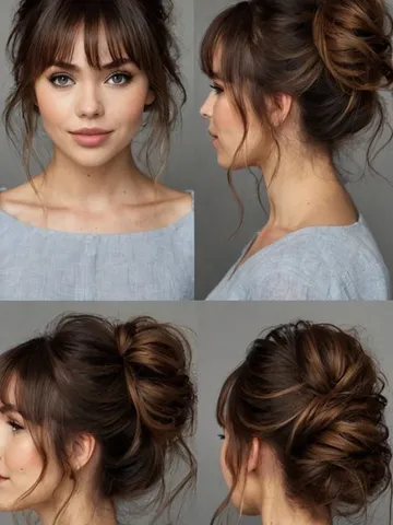 pin by emily1235989 on fashion work long hair with bangs bri