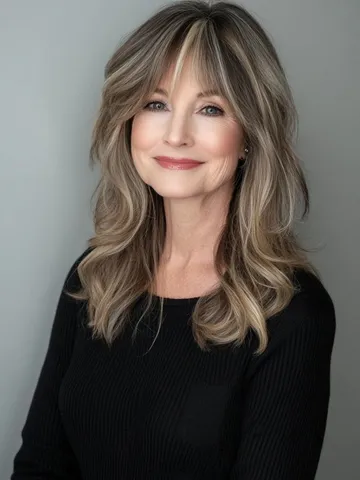20 stunning curtain bangs for women over 50 that are totally