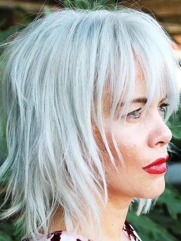 grey hair with bangs artofit