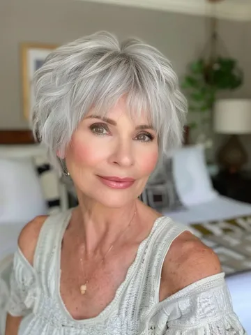 40 prettiest grey hairstyles with bangs that prove grey is g