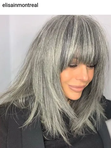 pin by a lien on hair grey hair with bangs grey hair inspira