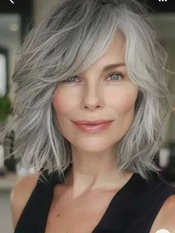 pin by alison hill on hair cuts grey hair with bangs long gr