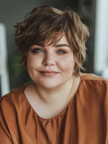 short hair with bangs plus size artofit