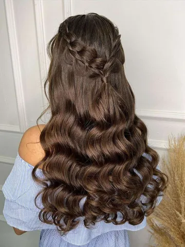 hair for prom with braids and curls
