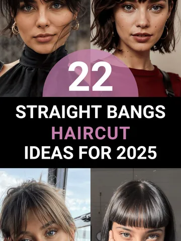 22 stunning straight bangs hairstyles for every length and o