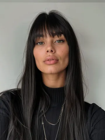 22 stunning straight bangs hairstyles for every length and o