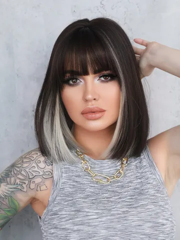short straight hair short hair with bangs hairstyles with ba