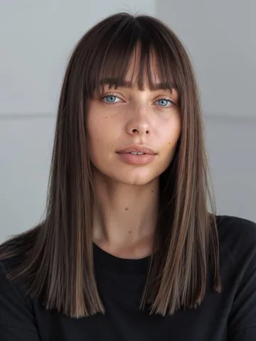 22 stunning straight bangs hairstyles for every length and o