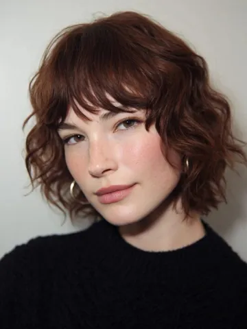 18 stunning wavy hair with bangs styles you need to try
