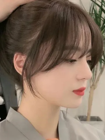 save follow potongan rambut sedang gaya rambut dengan poni i