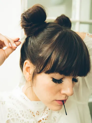 twisted double buns tutorial come to yoga with me bun hairst