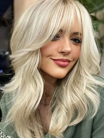 Female Hairstyles Layered With Bangs