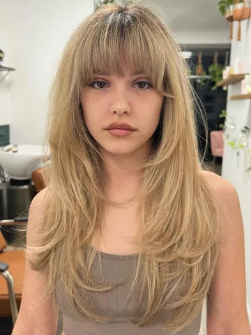 Layered Hairstyles With Bangs For Teens