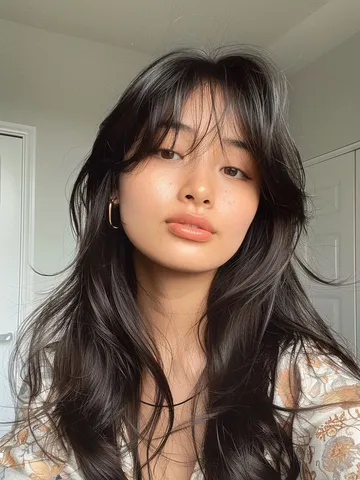40+ Chic and Easy Long Hair and Bangs Ideas
