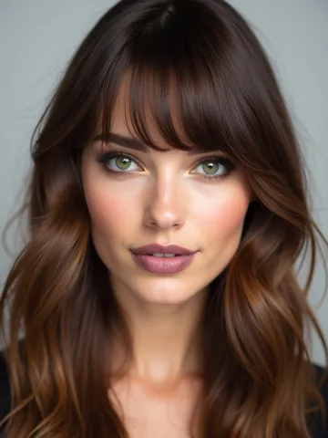 25+ Bangs For Round Face Skimming Eyes And Easing Curves