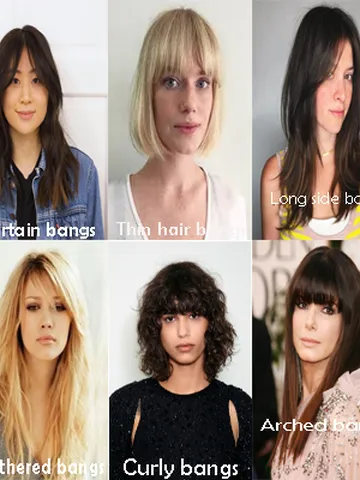 Types of bangs for different face shapes - imagesshery
