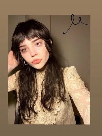 mullet inspiration baby bangs long hair hair beauty hair ins