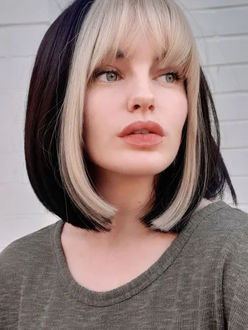 Brown Hair Blonde Bangs Underneath