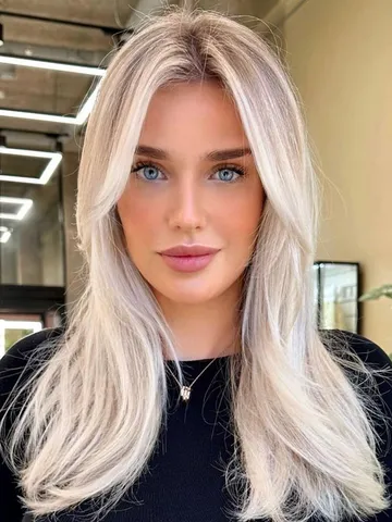 Brown Hair With Blonde Bangs