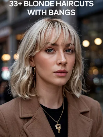 33+ Stunning Blonde Haircuts with Bangs You’ll Love - HairyDiary