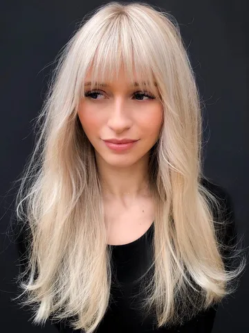50 Prettiest Long Layered Haircuts with Bangs for 2022 - Hair Adviser