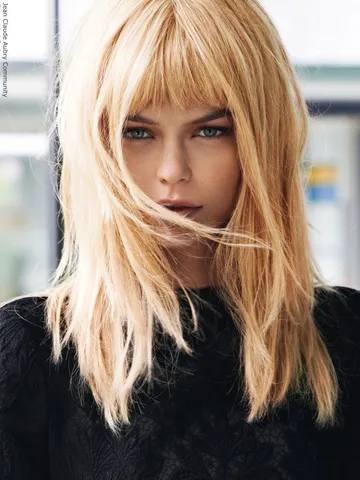Long Blonde Hairstyles With Bangs Simple Long Blonde Hair With ...