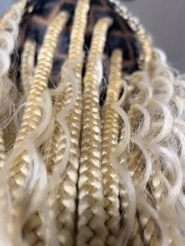 blonde boho knotless braids cute blonde hair micro braids ha