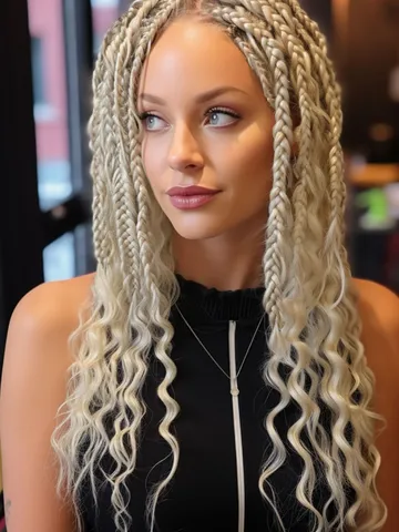 22 blonde knotless braids for a luminous look box braids hai