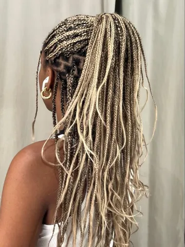 blonde knotless braids vlechtstijlen haarstijlen haar stijl