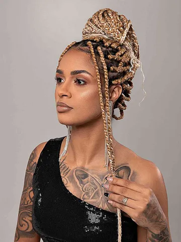blonde braids for black women