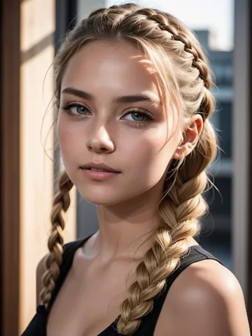 blonde braid images free download on freepik