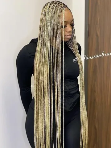 pin by kennysha on hair blonde box braids braided hairstyles