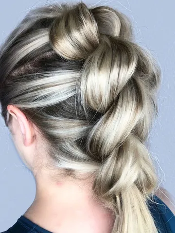 blonde hair braid