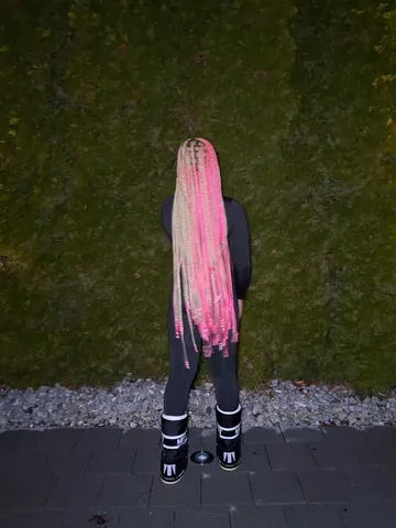 pink and blonde braids dyed hair inspiration quick braided