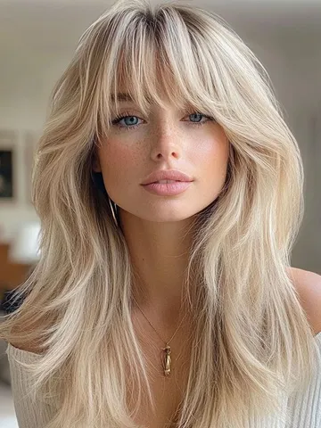 35 effortless rock star layered haircuts icy blonde feathere