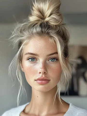 effortlessly chic mastering the perfect messy bun honey blon
