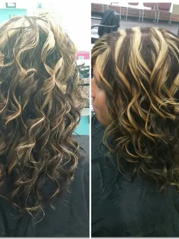 dark brown and blonde chunky highlights blonde highlights cu