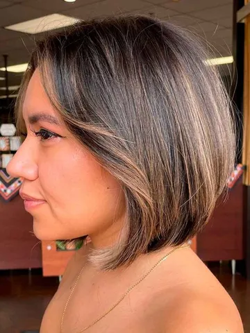 curly long stacked bob hairstyles