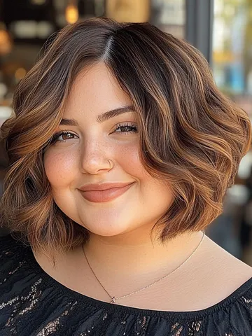 33 flattering short haircuts for chubby women soft wave bob