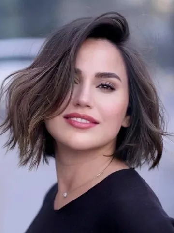 long bob round face