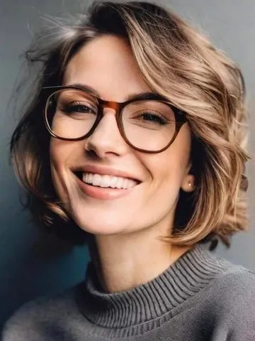 bob hairstyles with glasses